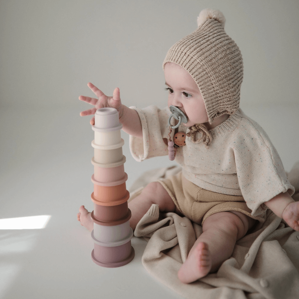 Mushie Stacking Cups Toy - Petal