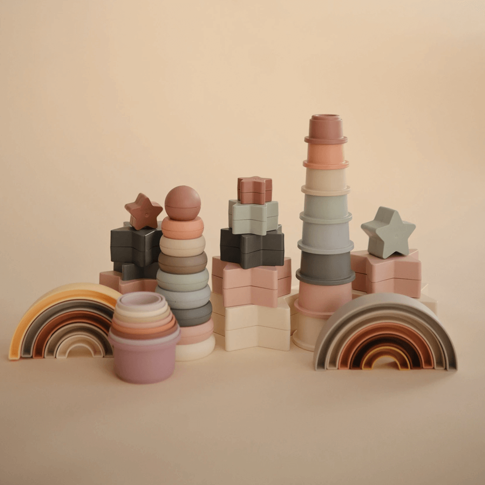 Mushie Stacking Cups Toy - Petal