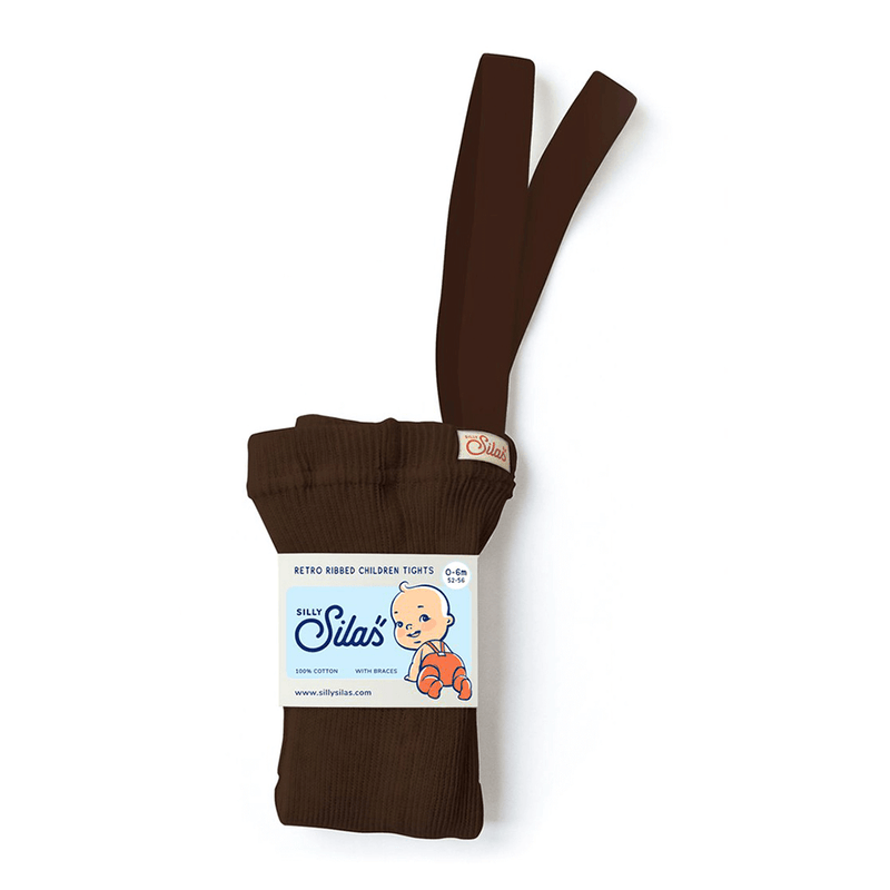 Silly Silas Footed Tights - Chocolate Brown