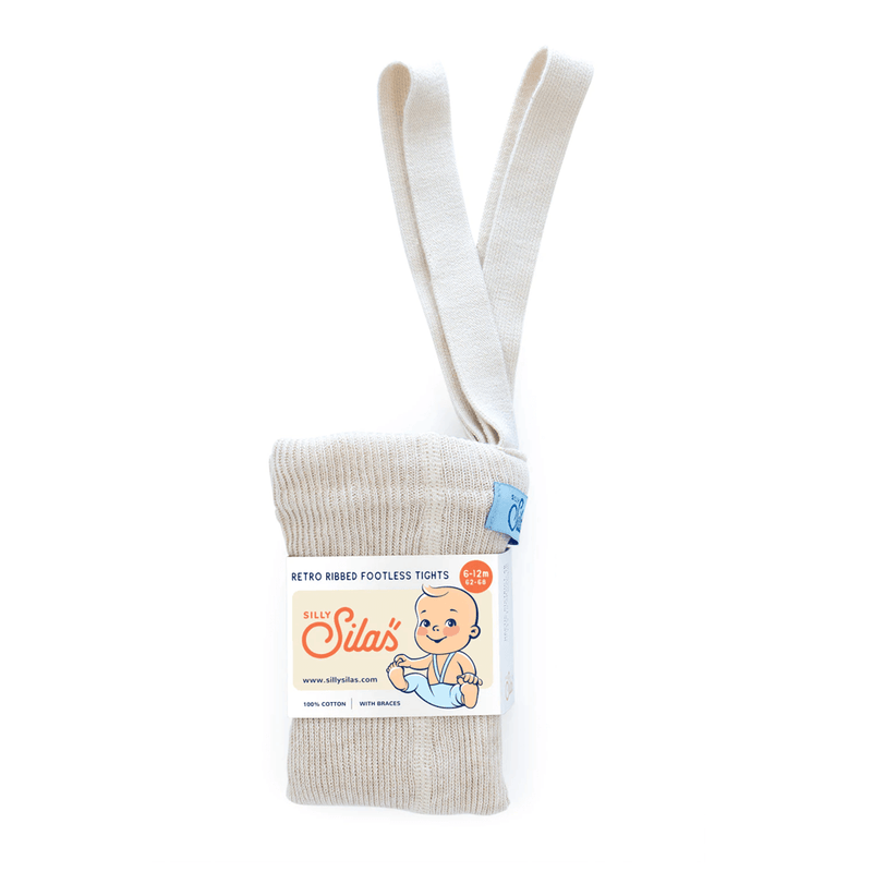 Silly Silas Footless Tights - Cream