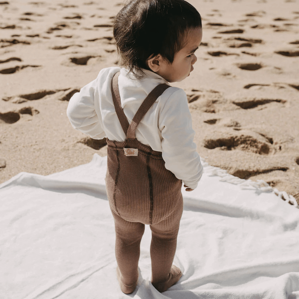 Silly Silas Footed Tights - Granola