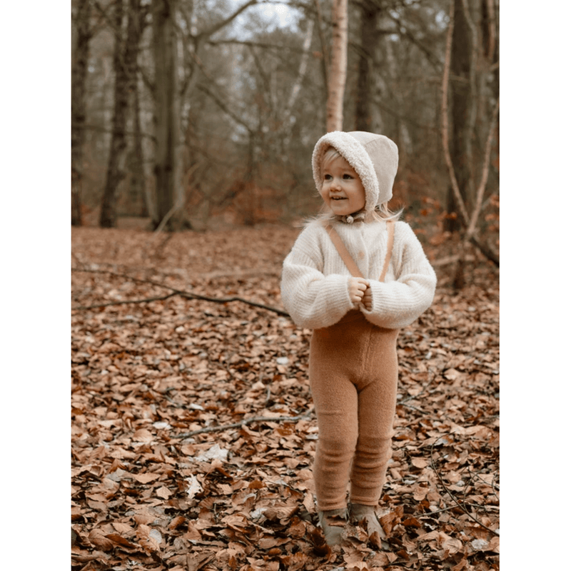 Silly Silas Teddy Warmy Tights - Light Brown
