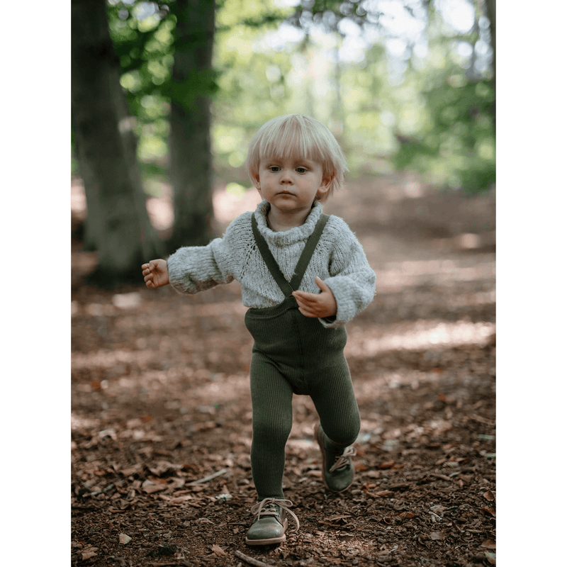 Silly Silas Footed Tights - Olive