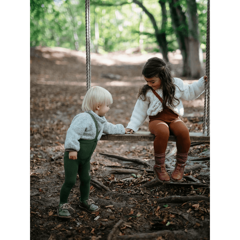 Silly Silas Footed Tights - Olive