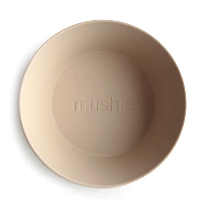 Mushie Round Dinner Bowls - Vanilla