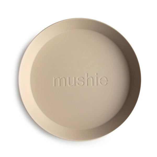 Mushie Round Dinner Plates - Vanilla