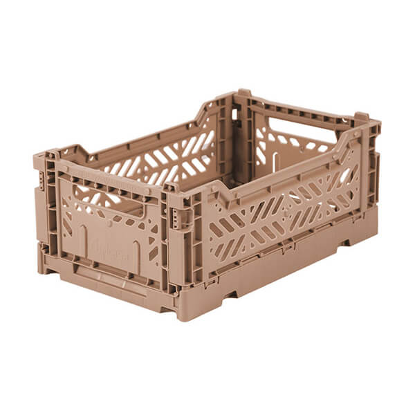 AY-KASA Foldable Crate - Mini Warm Taupe