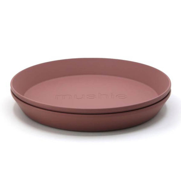 Mushie Round Dinner Plates - Woodchuck