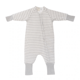 Woolbabe Duvet Sleeping Suit With Sleeves - Pebble